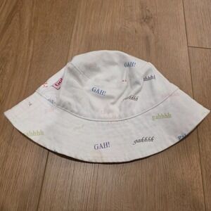 Lisa Says Gah Bucket Hat White 100% Cotton OSFM Made In USA Rare